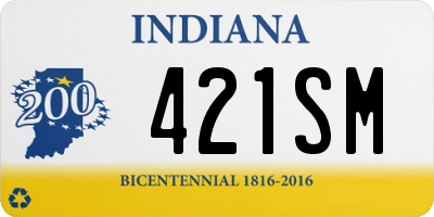 IN license plate 421SM