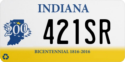 IN license plate 421SR