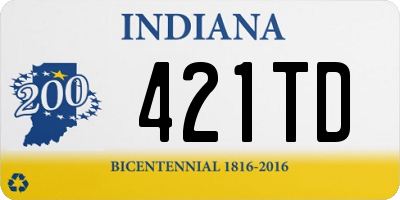 IN license plate 421TD