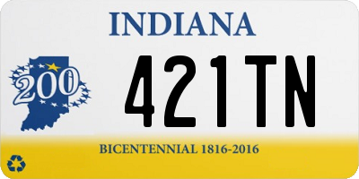 IN license plate 421TN