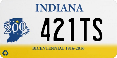 IN license plate 421TS