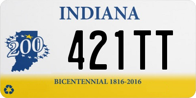 IN license plate 421TT