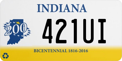 IN license plate 421UI