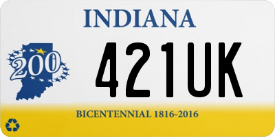 IN license plate 421UK