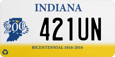 IN license plate 421UN