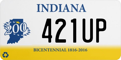 IN license plate 421UP