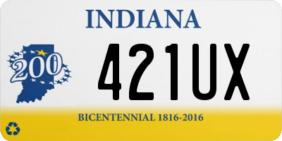 IN license plate 421UX