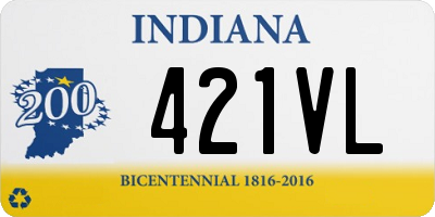 IN license plate 421VL