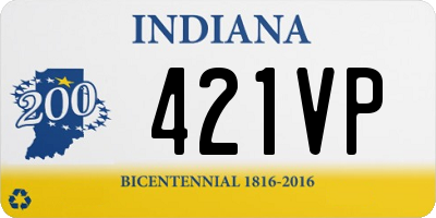 IN license plate 421VP