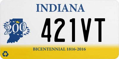 IN license plate 421VT