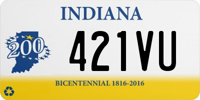 IN license plate 421VU