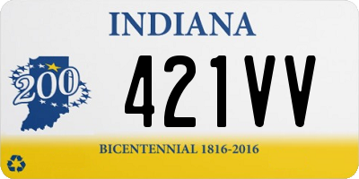 IN license plate 421VV