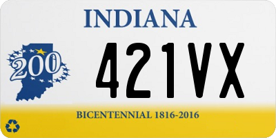 IN license plate 421VX