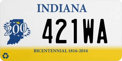 IN license plate 421WA