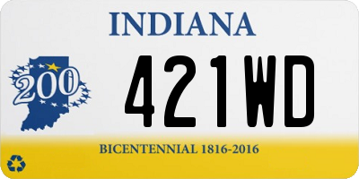 IN license plate 421WD