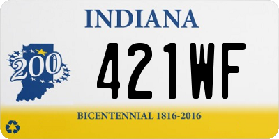 IN license plate 421WF