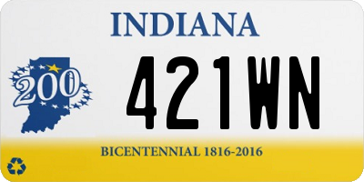 IN license plate 421WN