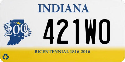 IN license plate 421WO