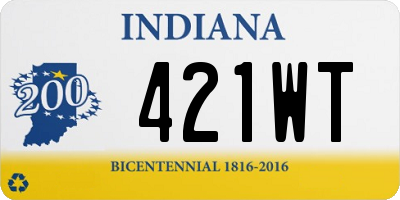 IN license plate 421WT