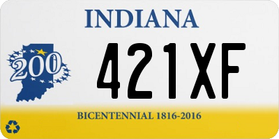 IN license plate 421XF