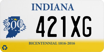 IN license plate 421XG