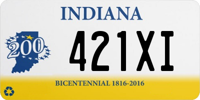 IN license plate 421XI