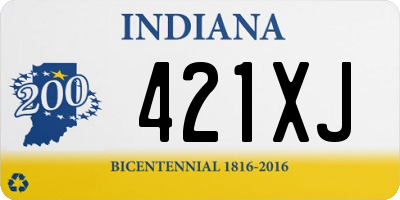 IN license plate 421XJ