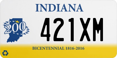 IN license plate 421XM