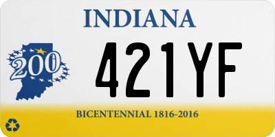 IN license plate 421YF