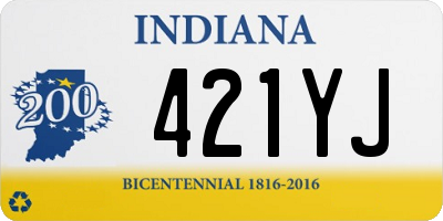 IN license plate 421YJ