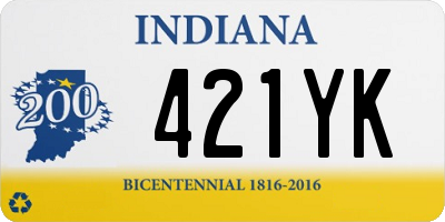 IN license plate 421YK