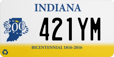 IN license plate 421YM