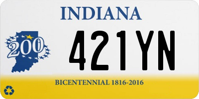 IN license plate 421YN