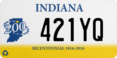 IN license plate 421YQ