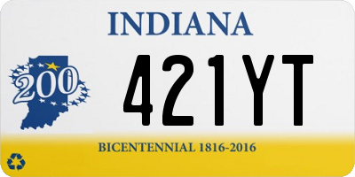 IN license plate 421YT