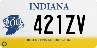 IN license plate 421ZV