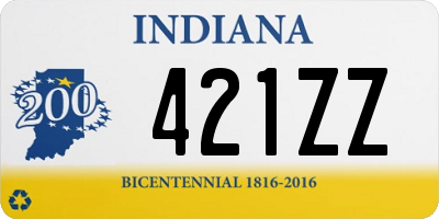 IN license plate 421ZZ