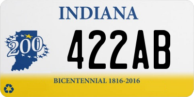 IN license plate 422AB