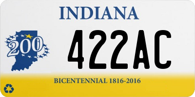 IN license plate 422AC