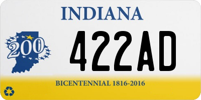 IN license plate 422AD