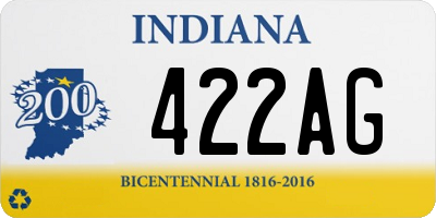 IN license plate 422AG