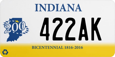 IN license plate 422AK