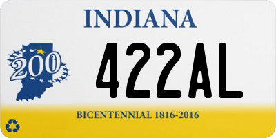 IN license plate 422AL