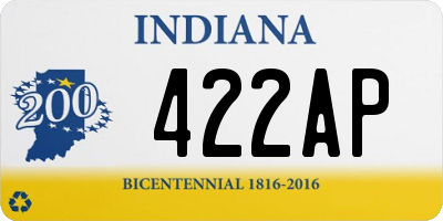 IN license plate 422AP