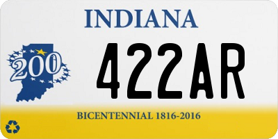 IN license plate 422AR