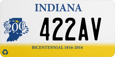 IN license plate 422AV