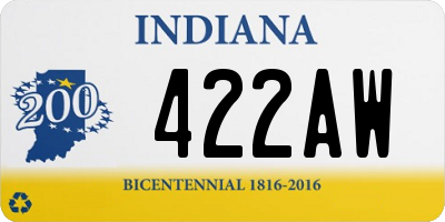 IN license plate 422AW