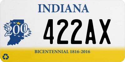 IN license plate 422AX