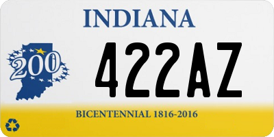 IN license plate 422AZ