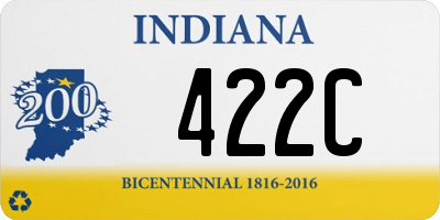 IN license plate 422C